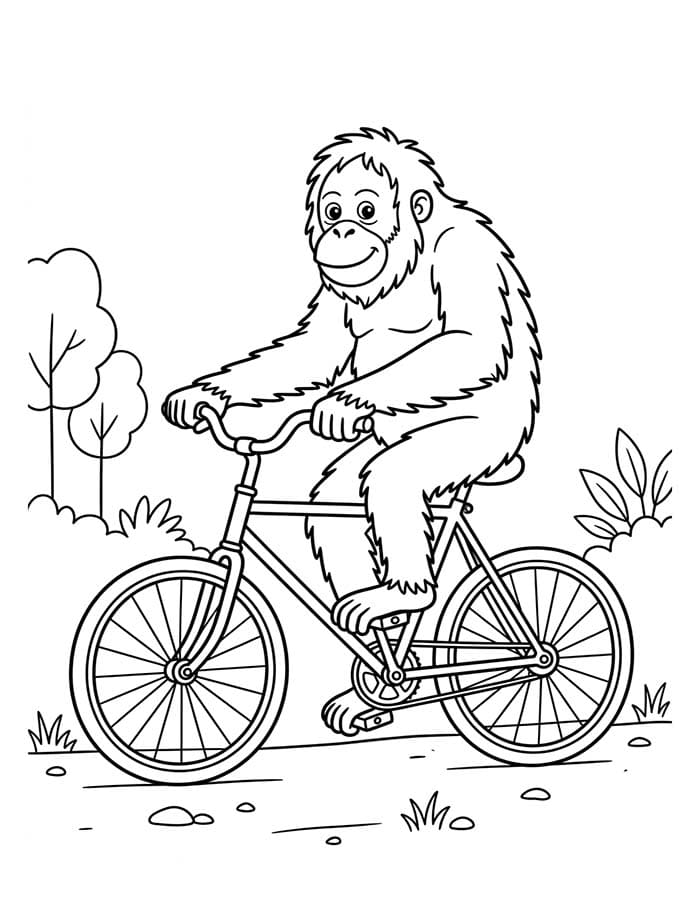 Kolorowanka Orangutan bezpłatny