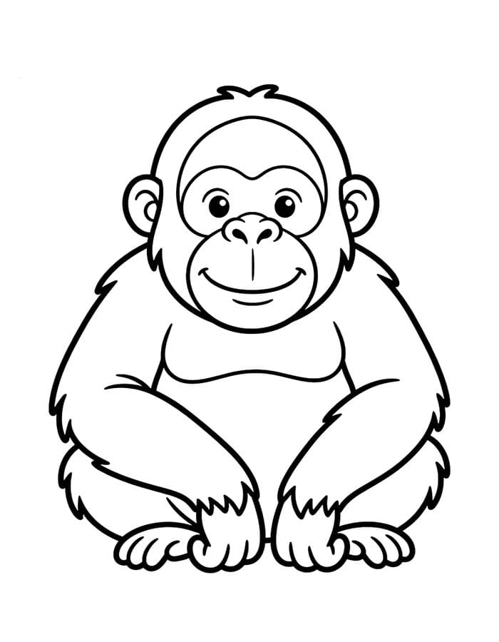 Kolorowanka Orangutan wydruku prosty
