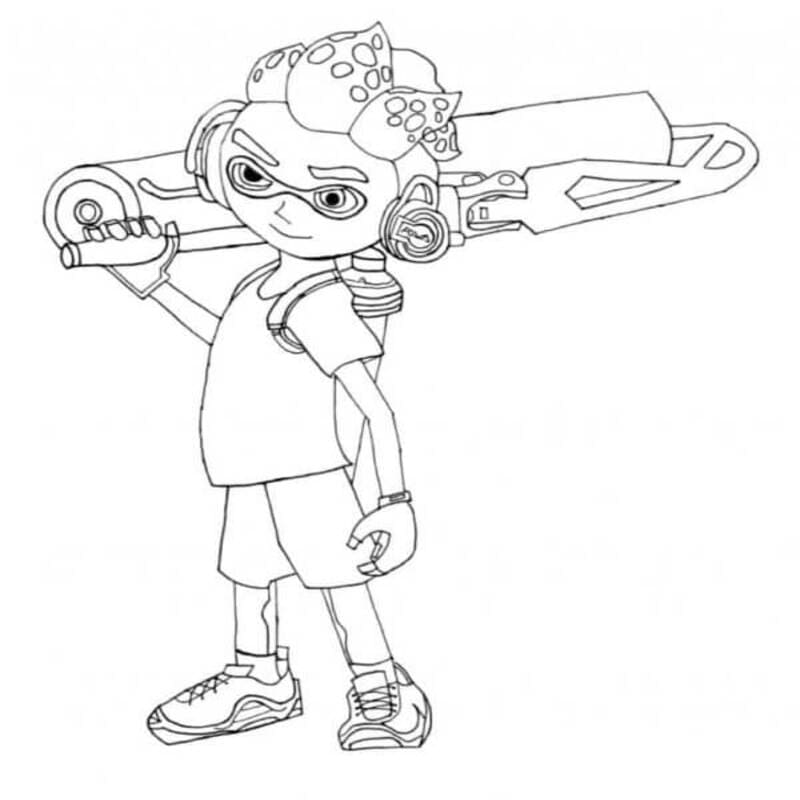 Kolorowanka Splatoon bezpłatny dla dzieci