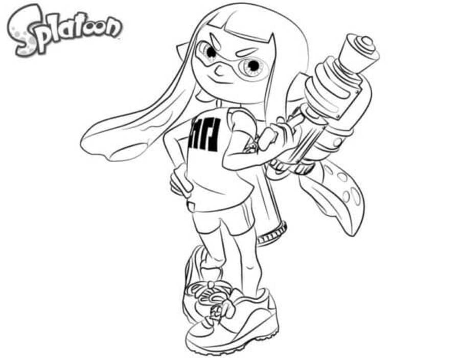 Kolorowanka Splatoon bezpłatny łatwy