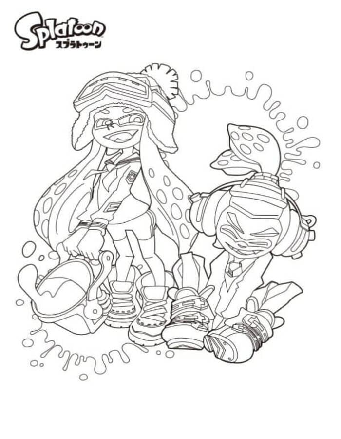 Kolorowanka Splatoon bezpłatny wydruku łatwy