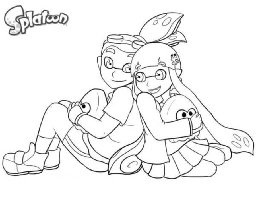 Kolorowanka Splatoon bezpłatny wydruku podstawowy