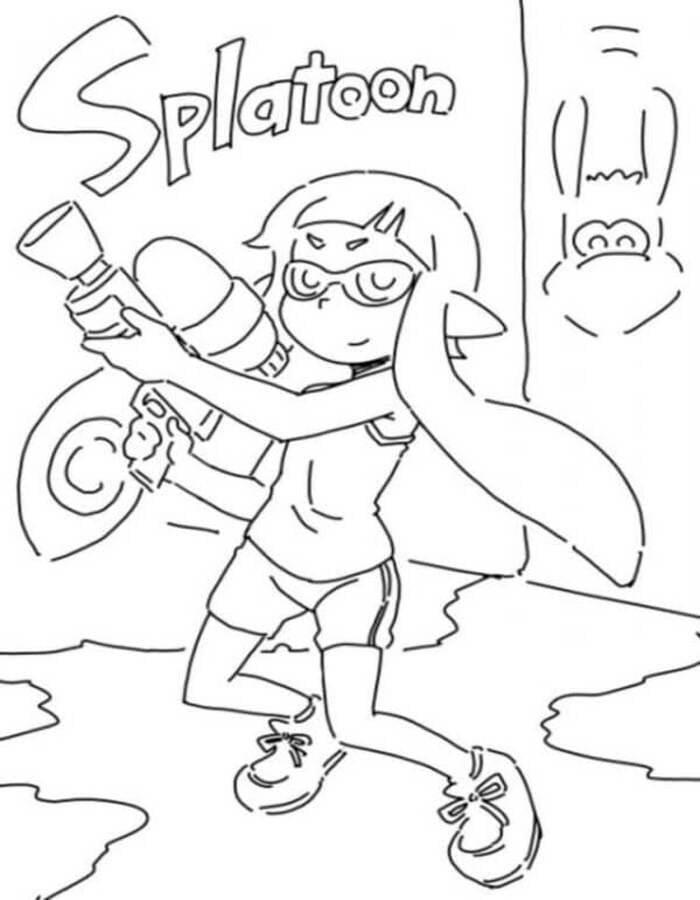 Kolorowanka Splatoon bezpłatny wydruku
