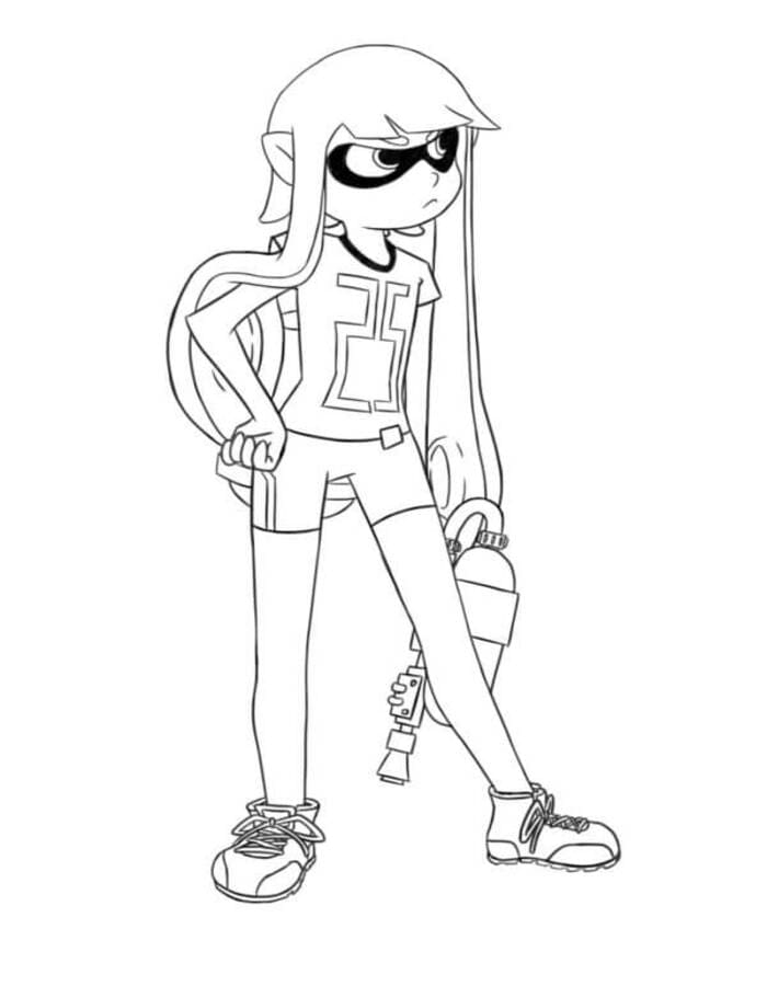 Kolorowanka Splatoon wydruku prosty