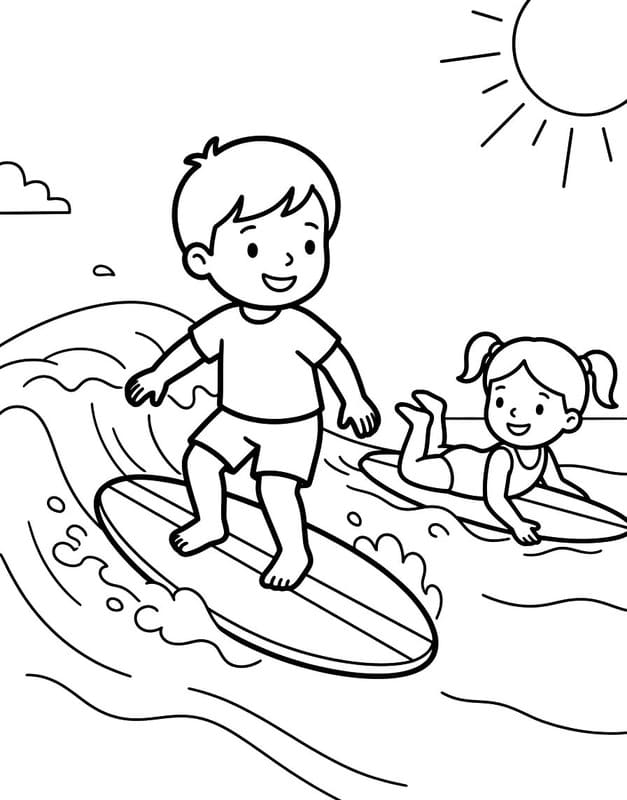 Kolorowanki Surfing