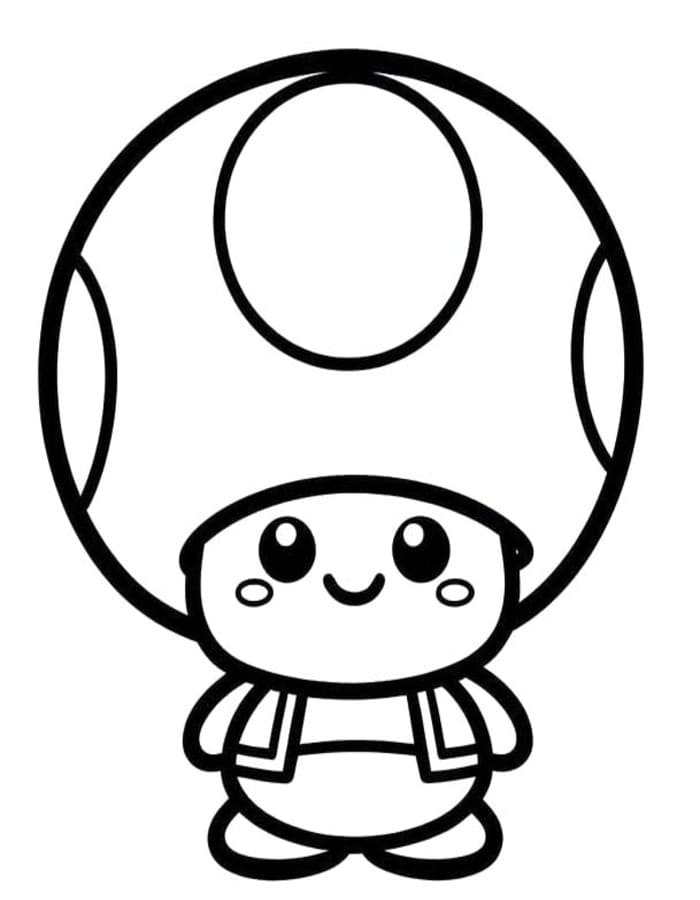 Kolorowanka Toad Mario bezpłatny