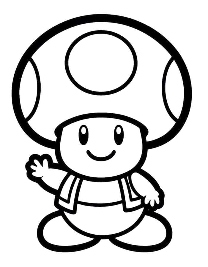 Kolorowanka Toad Mario wydruku