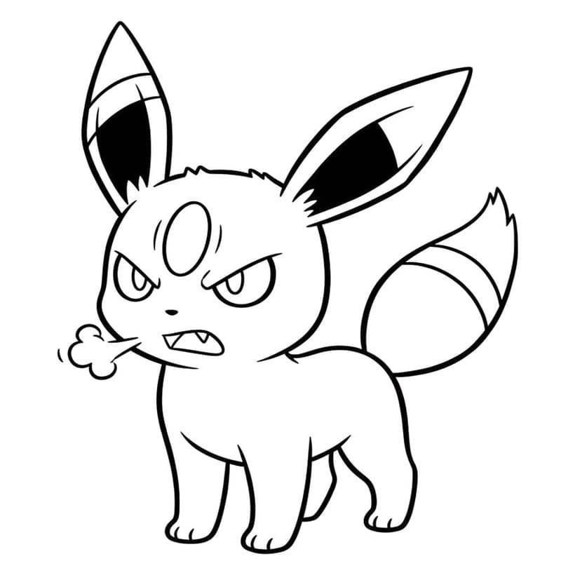 Kolorowanka Umbreon bezpłatny łatwy
