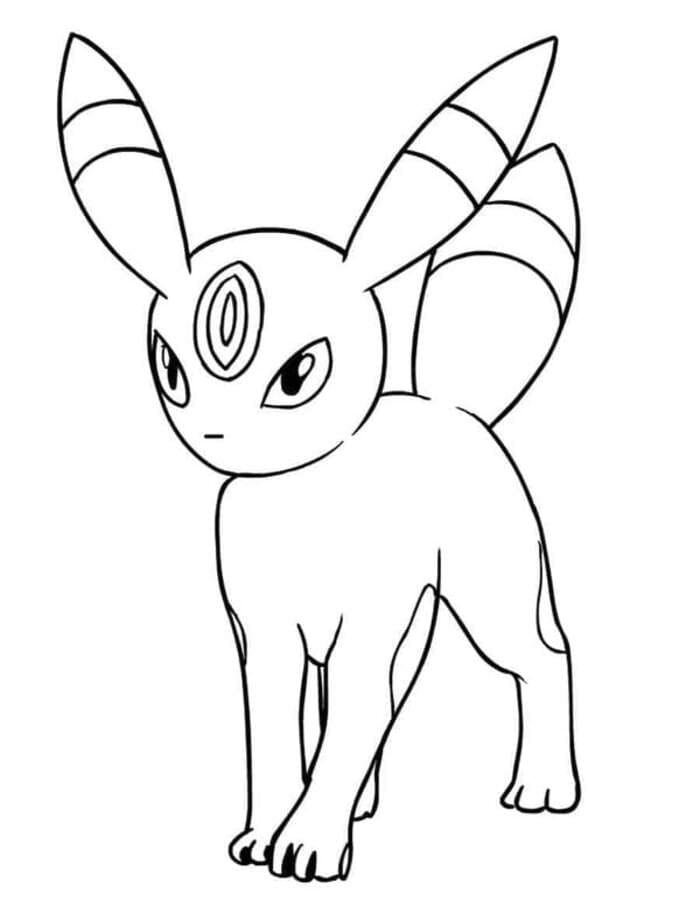 Kolorowanka Umbreon bezpłatny