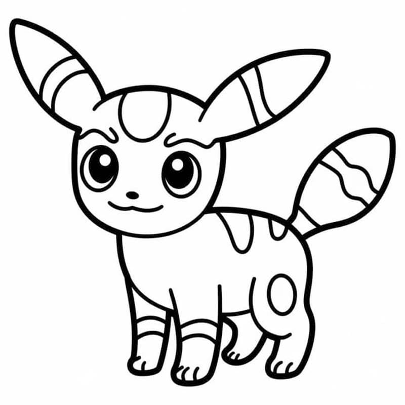Kolorowanka Umbreon dla dzieci