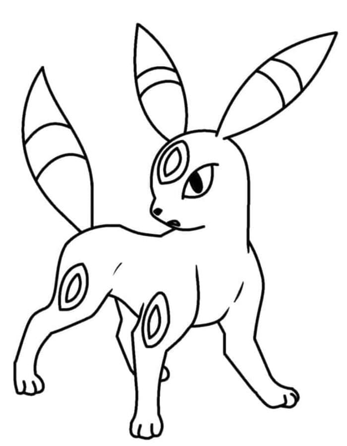 Kolorowanka Umbreon wydruku