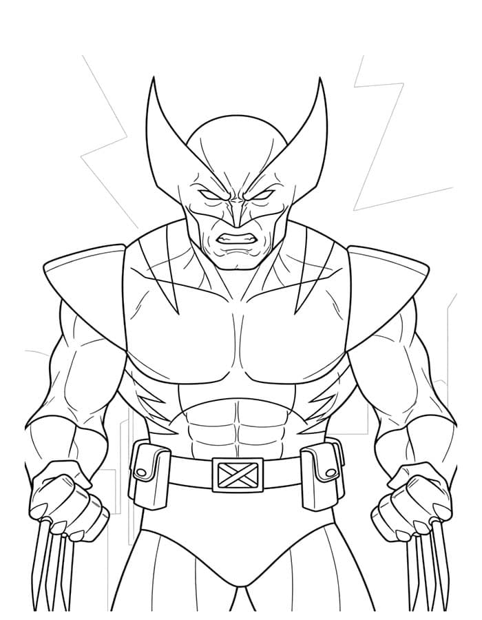Kolorowanka Wolverine bezpłatny łatwy
