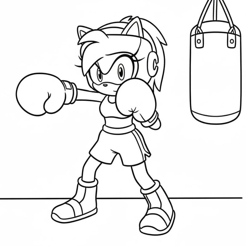 Kolorowanka Amy Rose bezpłatny podstawowy