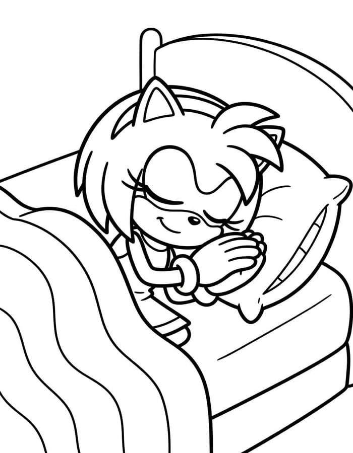 Kolorowanka Amy Rose bezpłatny wydruku podstawowy