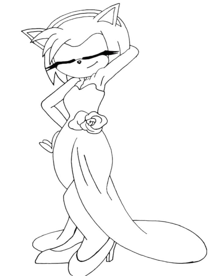 Kolorowanka Amy Rose dla dzieci