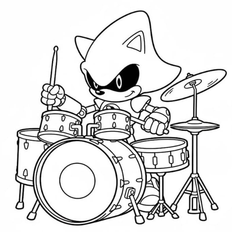 Kolorowanka Metal Sonic bezpłatny wydruku łatwy