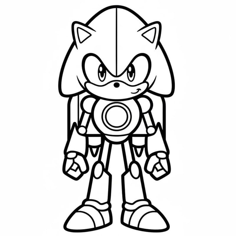 Kolorowanka Metal Sonic bezpłatny wydruku podstawowy