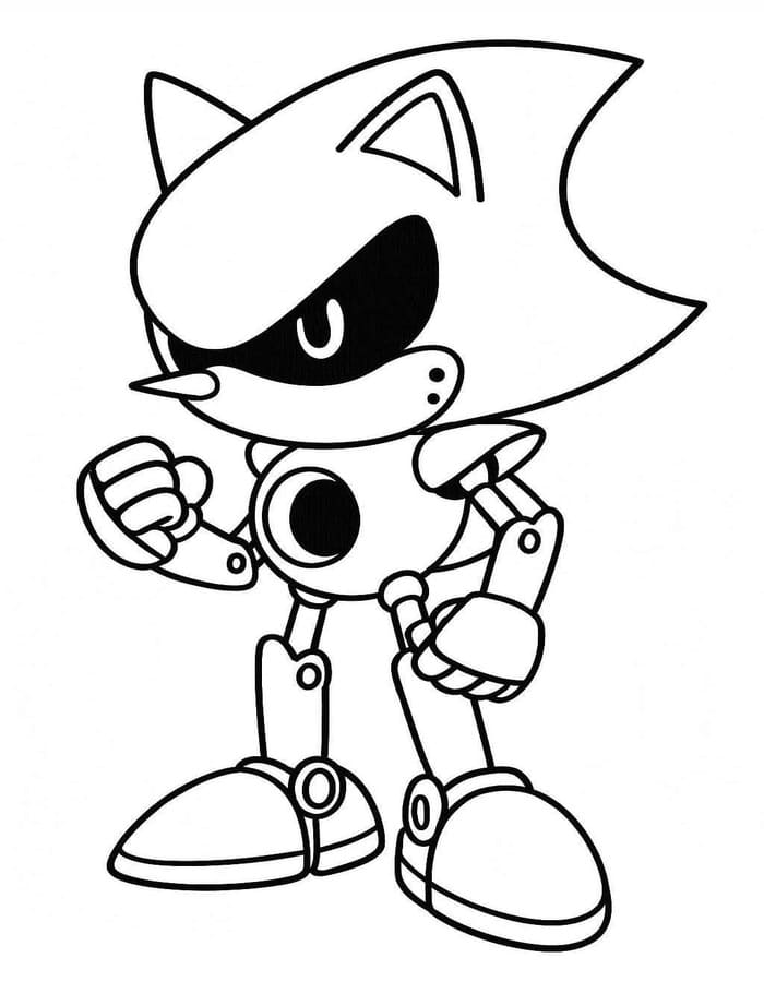 Kolorowanka Metal Sonic bezpłatny wydruku