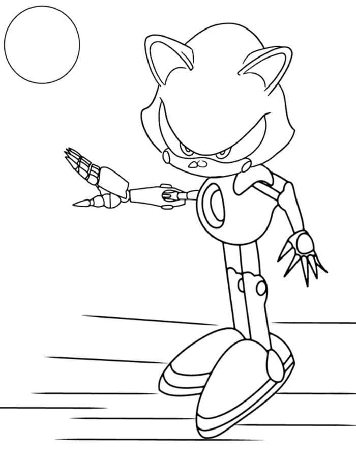 Kolorowanka Metal Sonic dla dzieci