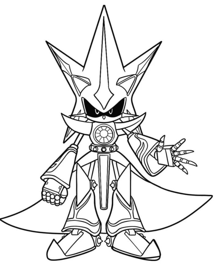Kolorowanka Metal Sonic wydruku podstawowy