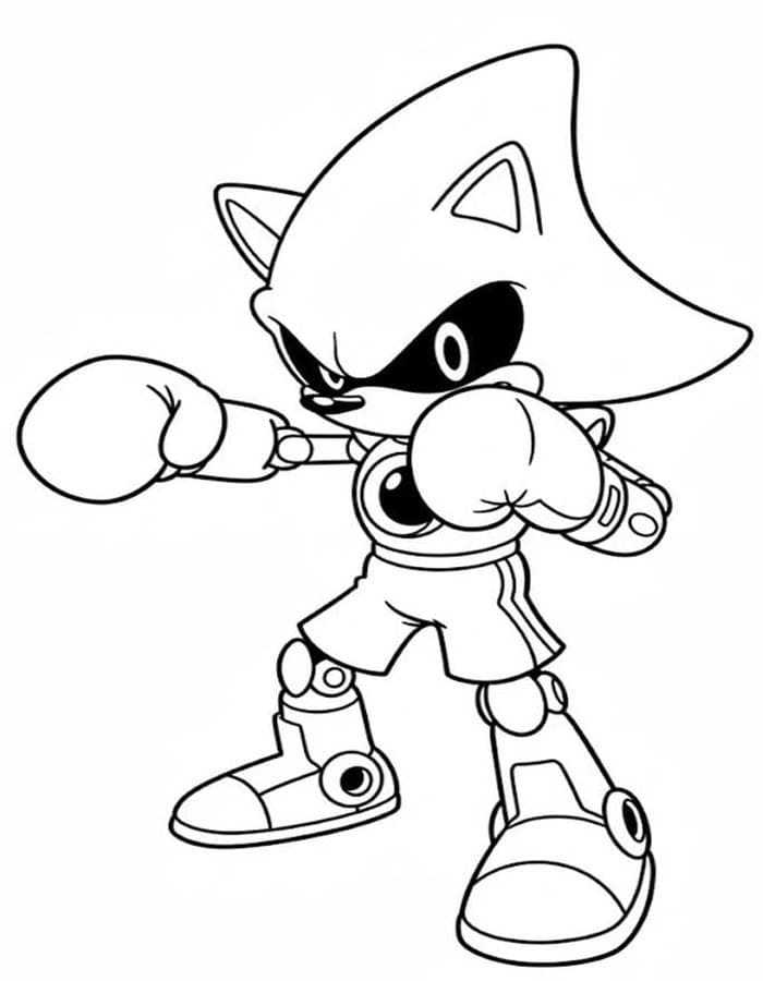 Kolorowanka Metal Sonic wydruku prosty