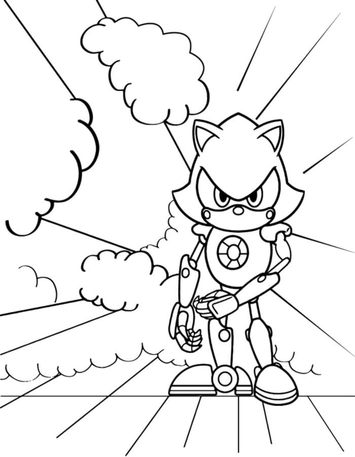 Kolorowanka Metal Sonic wydruku