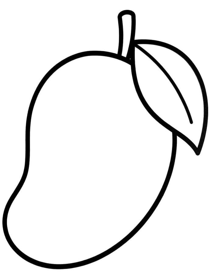 Kolorowanka Narysuj Mango bezpłatny łatwy