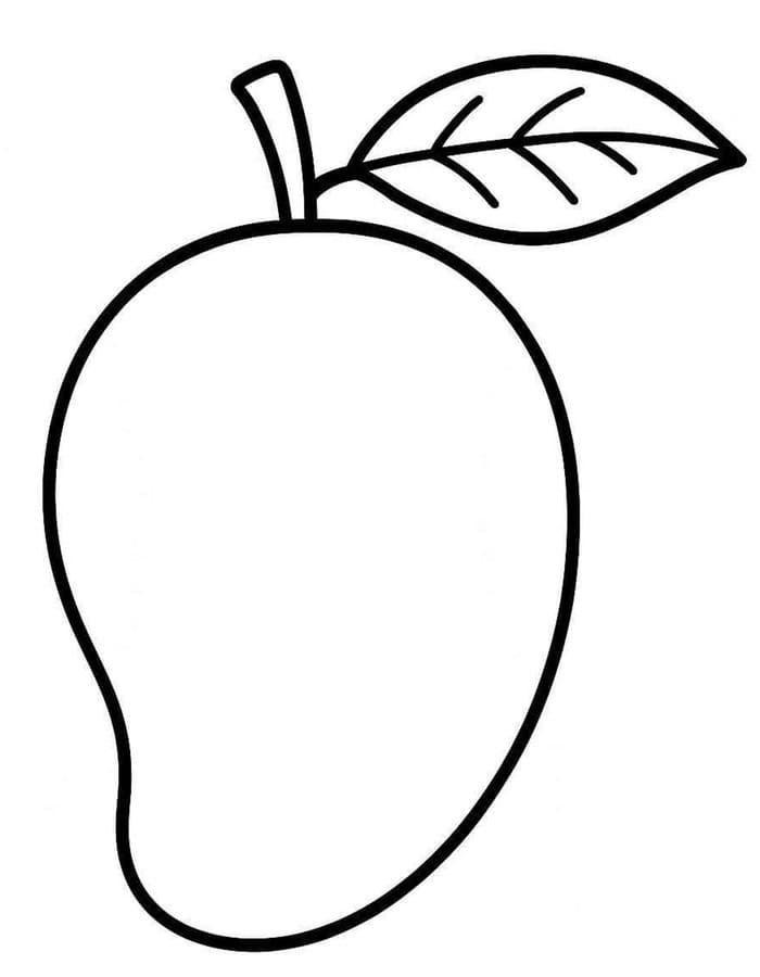 Kolorowanka Narysuj Mango bezpłatny prosty