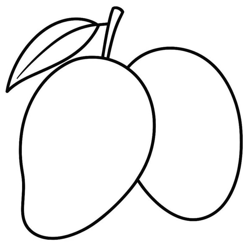Kolorowanka Narysuj Mango bezpłatny wydruku