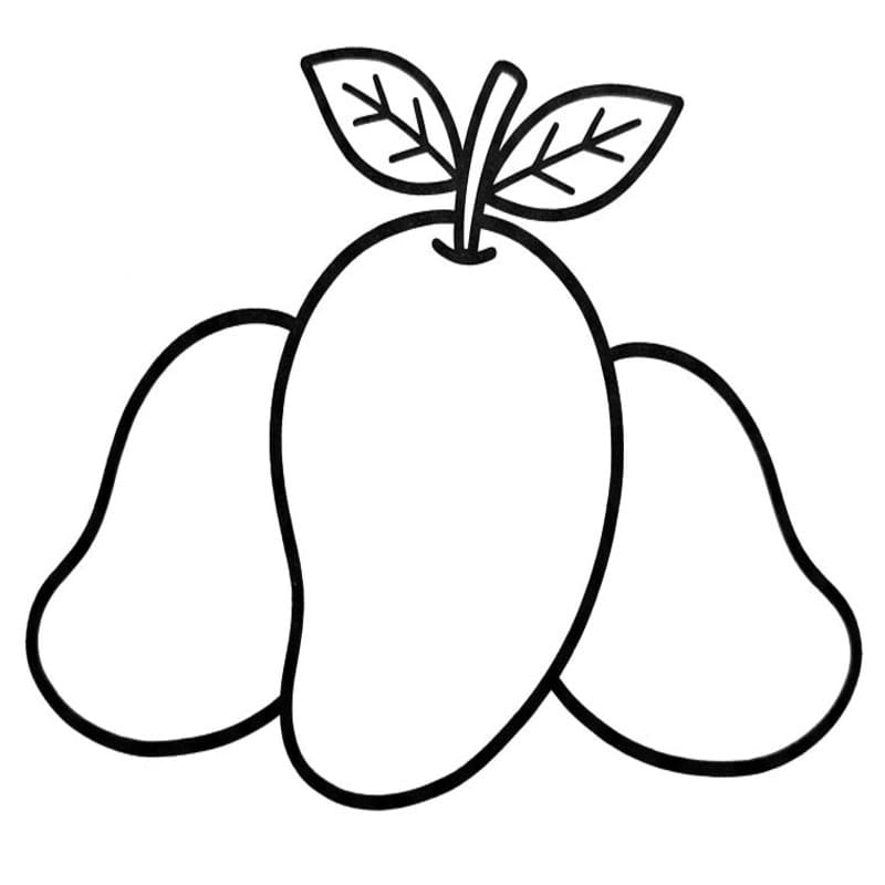 Kolorowanka Narysuj Mango dla dzieci
