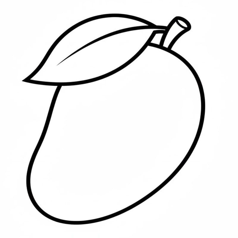 Kolorowanka Narysuj Mango wydruku łatwy