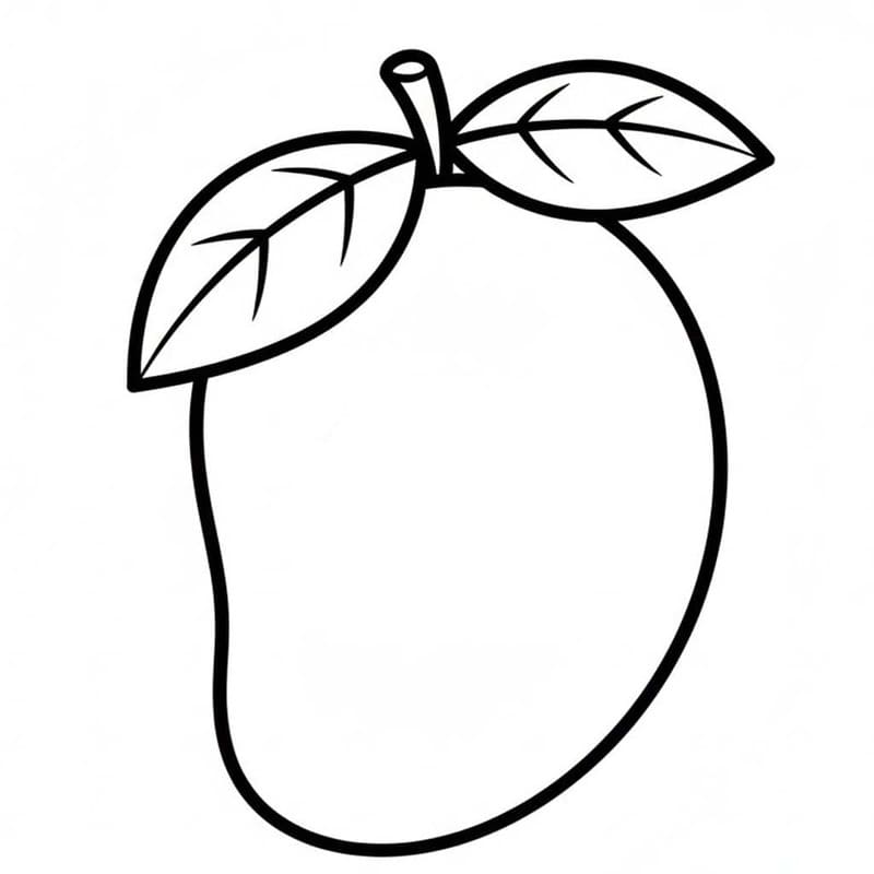 Kolorowanka Narysuj Mango wydruku