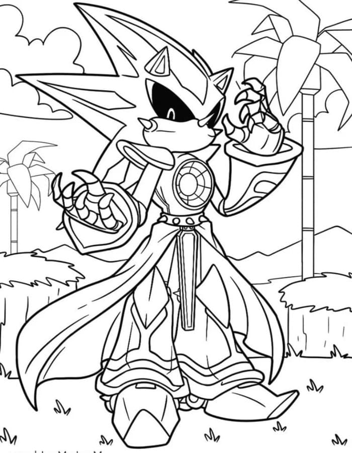 Kolorowanka Narysuj Metal Sonic