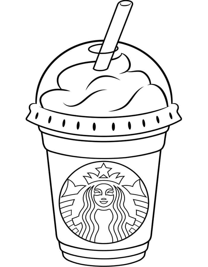 Kolorowanka Narysuj Starbucks bezpłatny dla dzieci