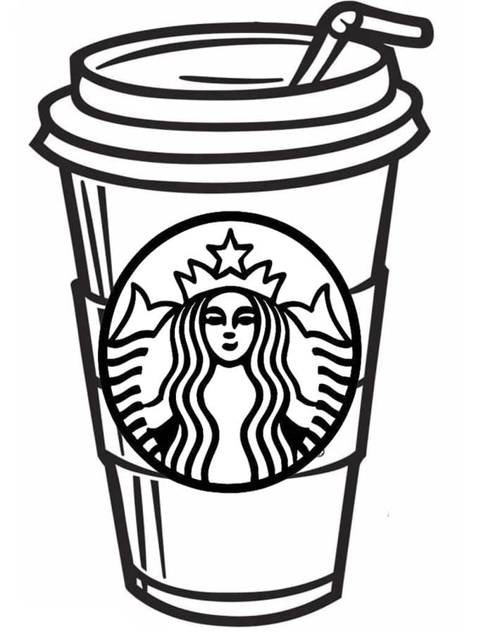 Kolorowanka Narysuj Starbucks bezpłatny łatwy