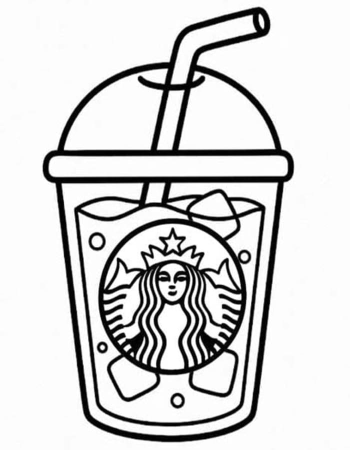 Kolorowanka Narysuj Starbucks bezpłatny prosty
