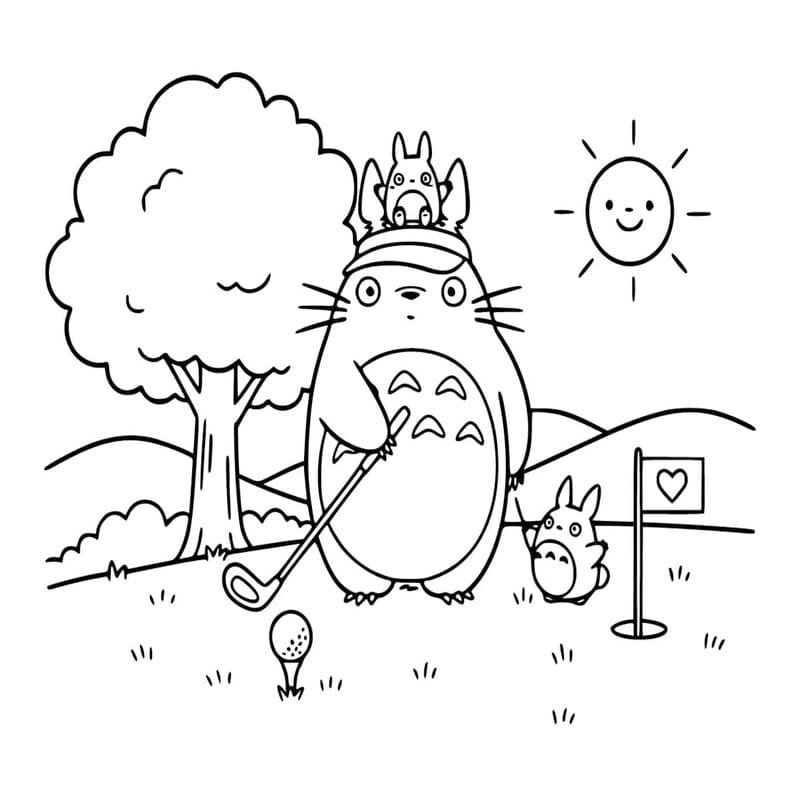 Kolorowanka Narysuj Totoro podstawowy