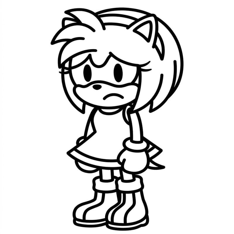 Kolorowanka Obraz Amy Rose bezpłatny