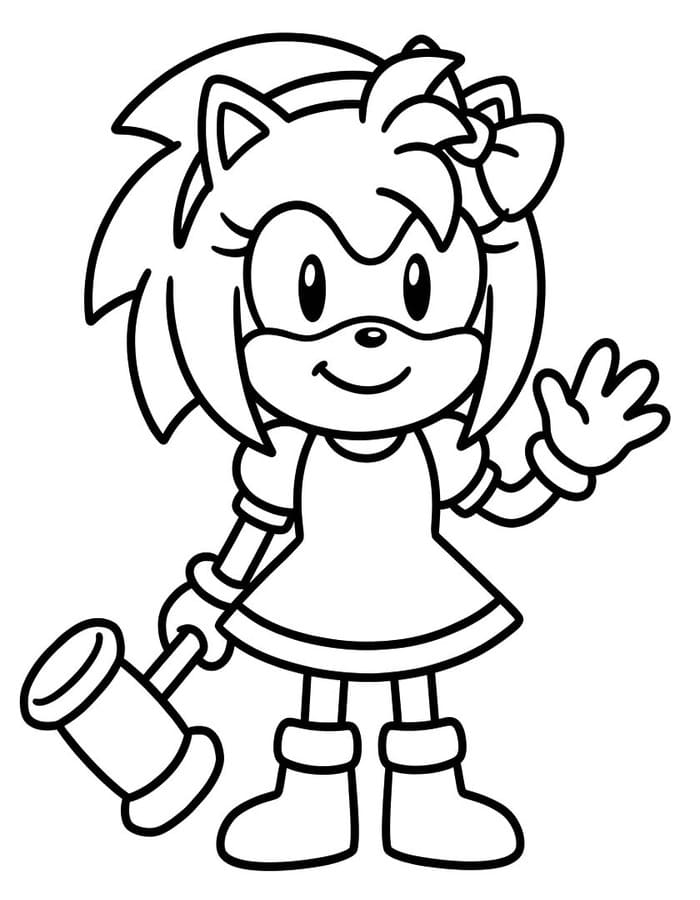 Kolorowanka Obraz Amy Rose do druku