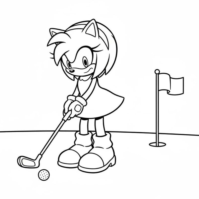 Kolorowanka Obraz Amy Rose wydruku