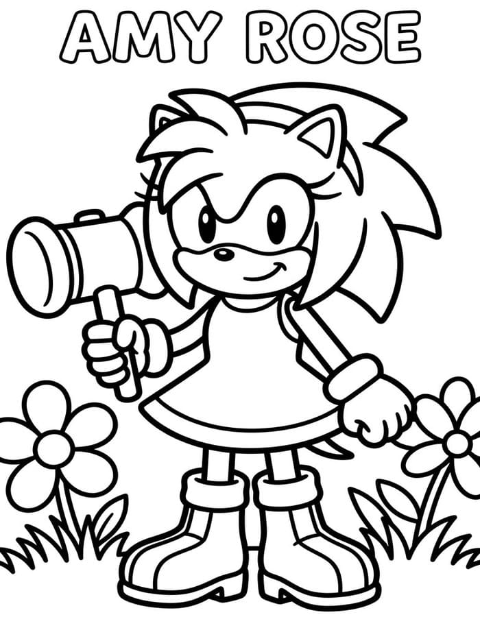 Kolorowanka Obraz Amy Rose