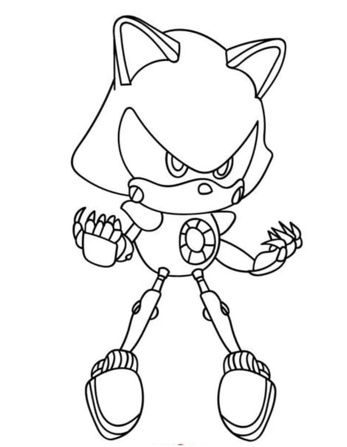 Kolorowanka Obraz Metal Sonic bezpłatny