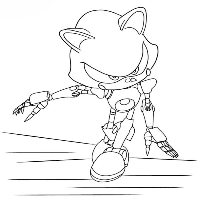 Kolorowanka Obraz Metal Sonic
