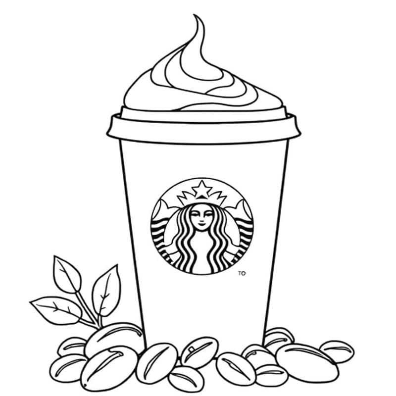 Kolorowanka Obraz Starbucks wydruku