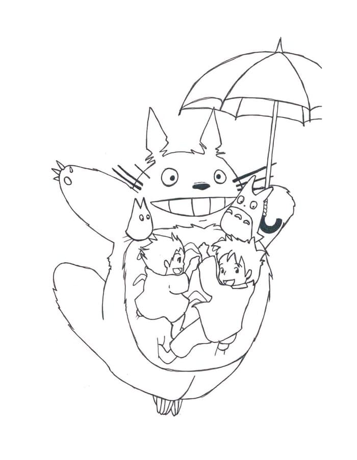 Kolorowanka Obraz Totoro do druku
