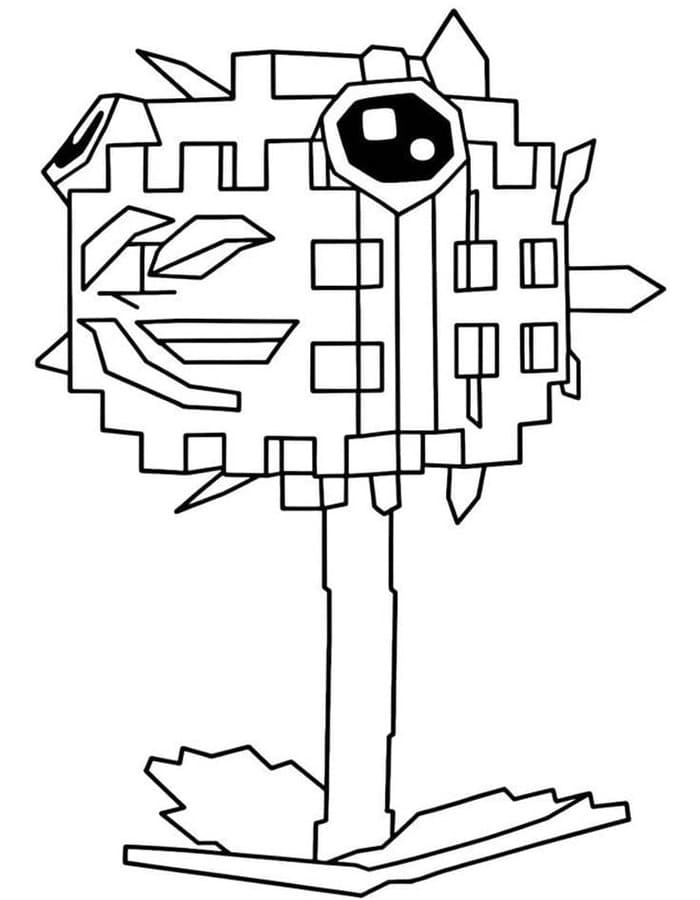 Kolorowanka Plants Vs Brainrots wydruku