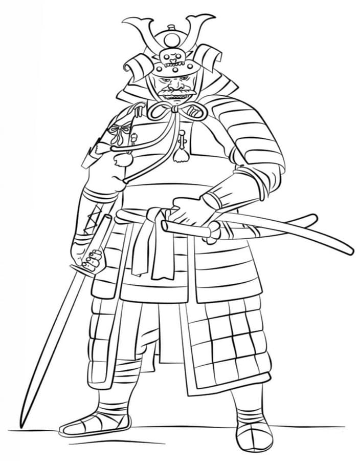 Kolorowanki Samuraj