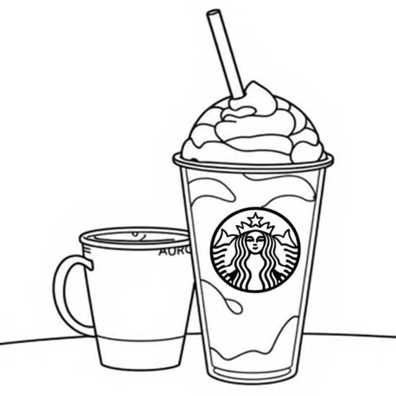 Kolorowanka Starbucks bezpłatny dla dzieci