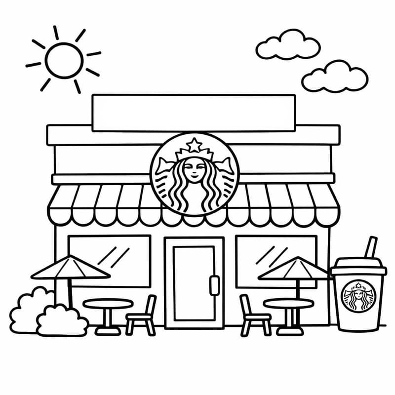 Kolorowanka Starbucks bezpłatny podstawowy