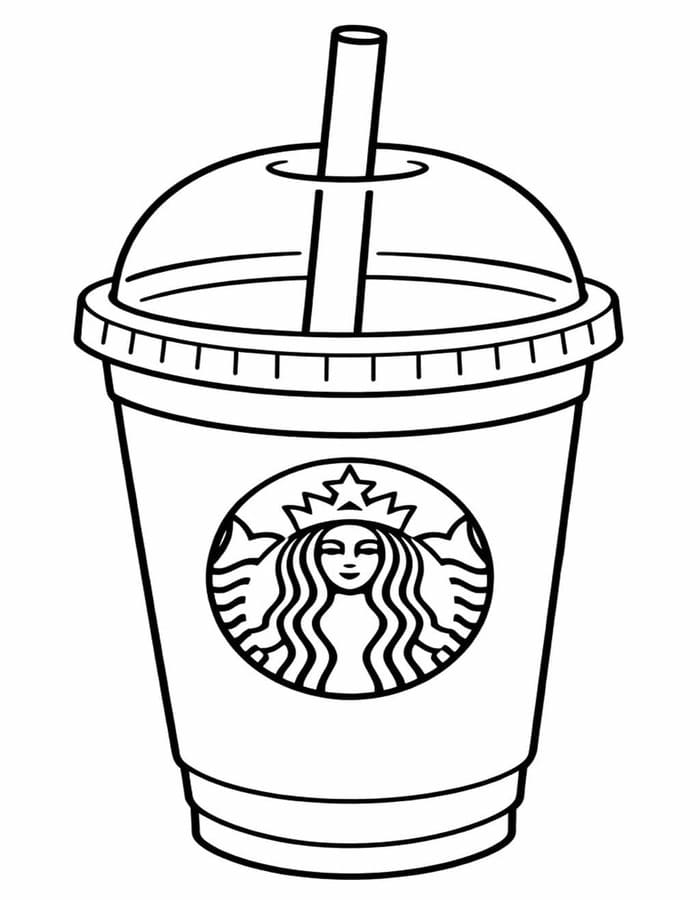 Kolorowanka Starbucks bezpłatny prosty
